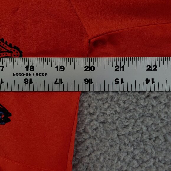 J. Crew Paisley Dervish Tunic Red Blouse Small - Picture 4 of 9